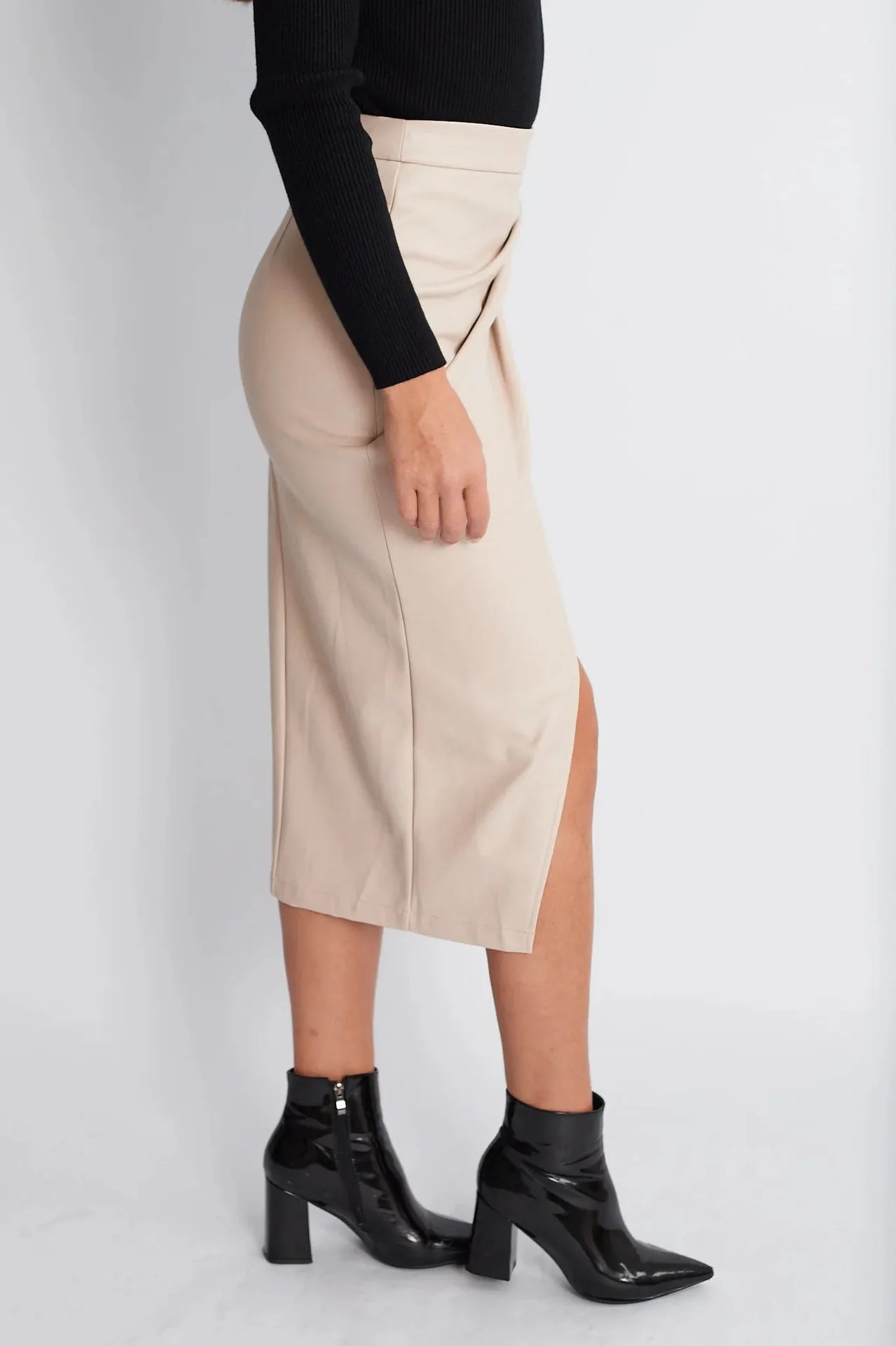 Jupe en cuir PU pour femmes