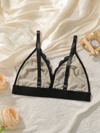 Soutien-gorge grande taille en dentelle brodée pour femmes