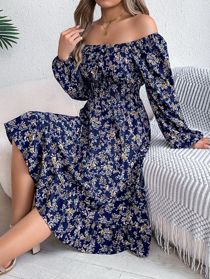 Robe Fleurie Femme – Col Carré Élégant