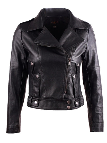 Veste femme classique en simili cuir