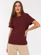 T-shirt d'été 100 % coton pour femmes