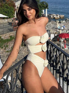 Maillot de bain une pièce coupe haute pour femmes