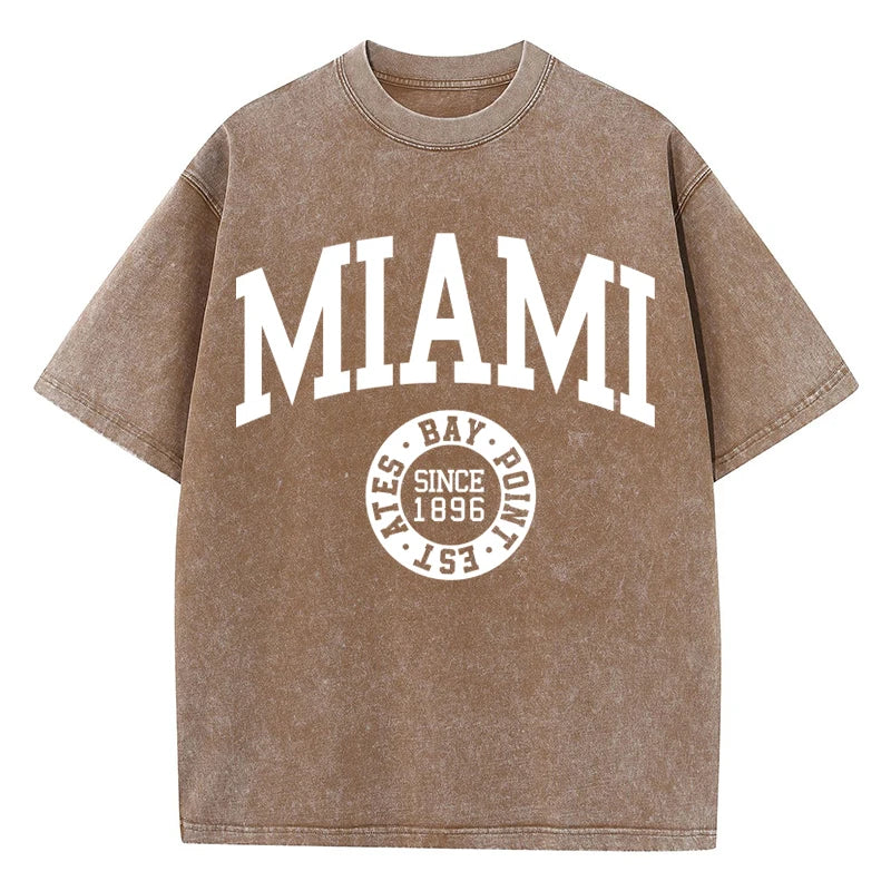 T-Shirt Femme en Coton Délavé – Look Casual