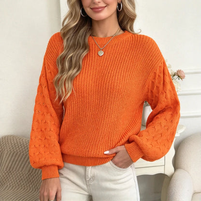 Pull Torsadé Femme – Maille et Col Rond