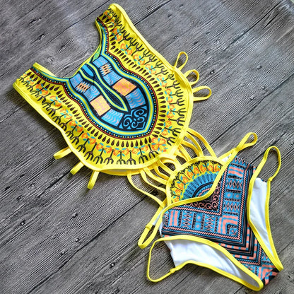 Maillot de Bain 1 Pièce Femme – Imprimé Africain