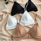 Soutien-gorge triangle sans coutures imprimé léopard pour femmes