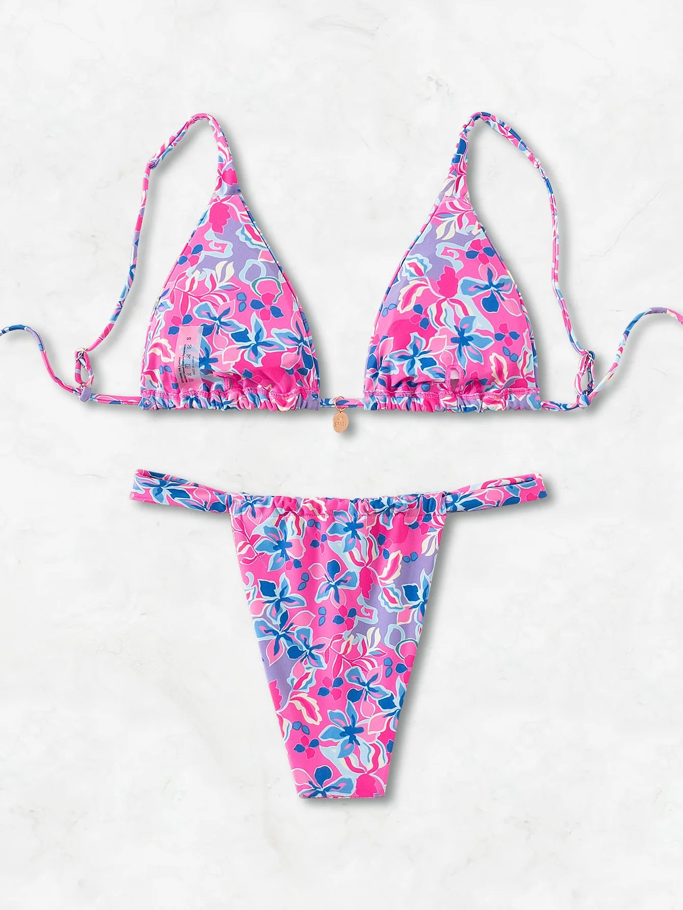 Ensemble maillot de bain 2 pièces soutien-gorge Push Up et string  pour femmes