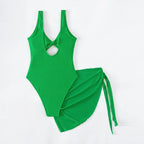 Maillot de bain une pièce torsadé sur le devant, avec nœud sur le côté pour femmes
