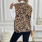 Gilets sans manches léopard amples pour femmes