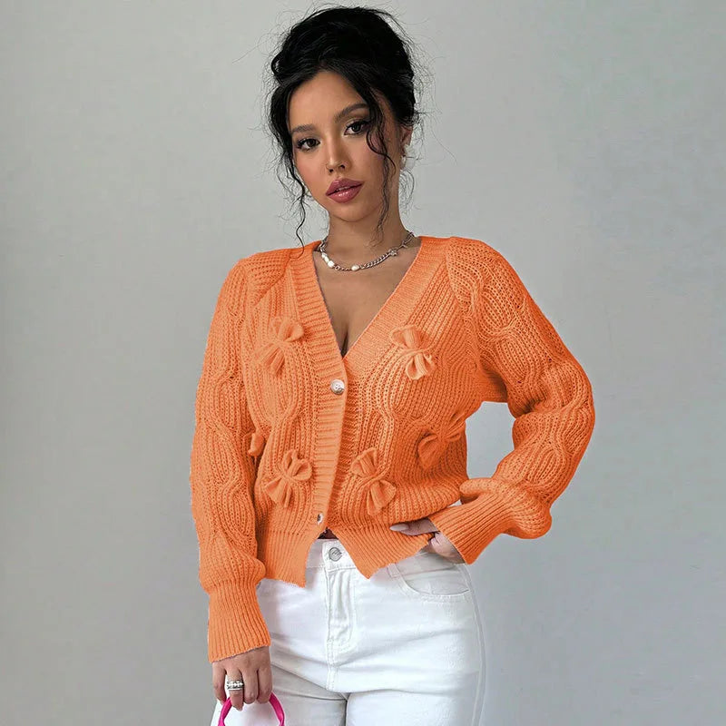 Pull tricoté à manches longues pour femmes