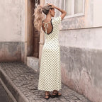 Robe longue d'été dos nu pour femmes