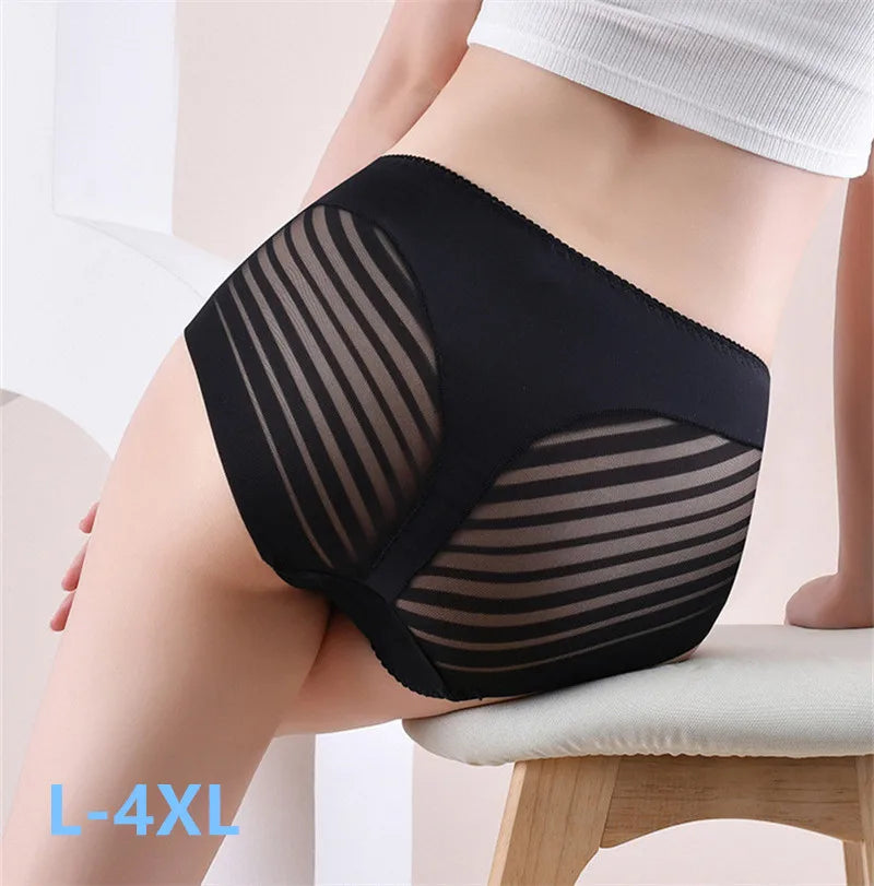 Culotte en dentelle taille haute sans couture pour femmes