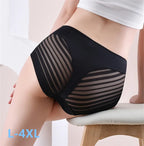 Culotte en dentelle taille haute sans couture pour femmes