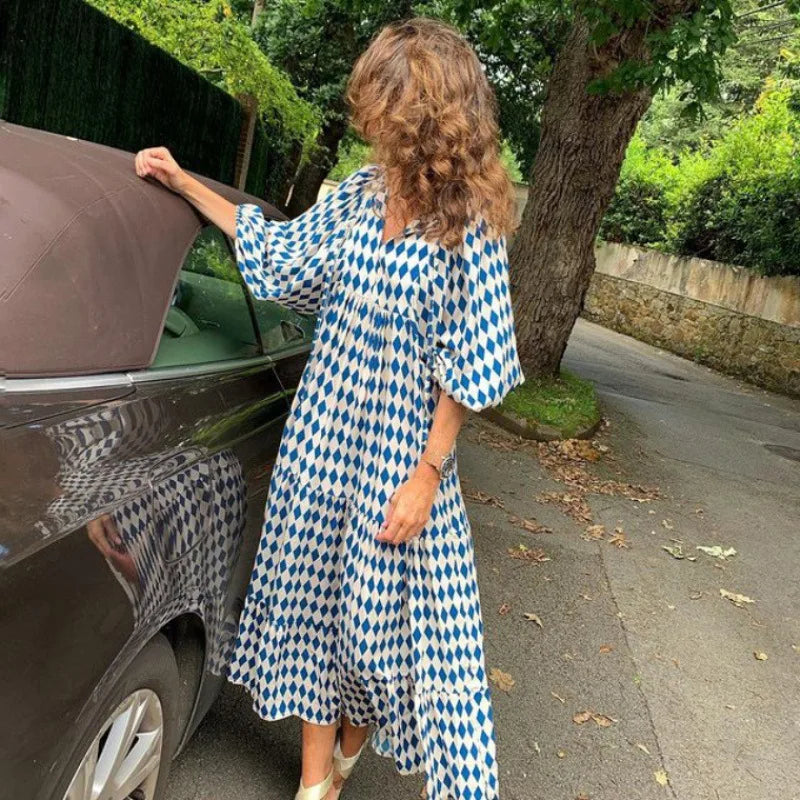 Robe longue à volants pour femmes