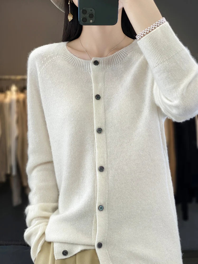 Cardigans en laine mérinos pour femmes