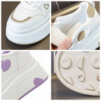 Baskets plate-forme en cuir pour femmes