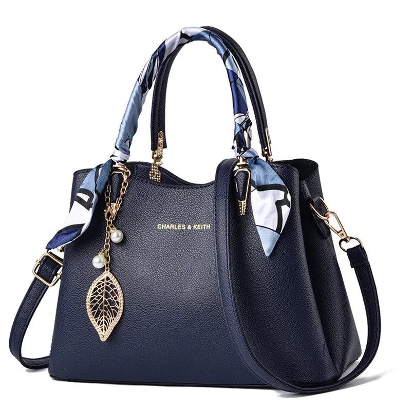 Sac à bandoulière avec foulard en soie pour femmes