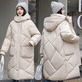 Manteau à capuche solides à grandes poches pour femmes