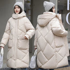 Manteau à capuche solides à grandes poches pour femmes