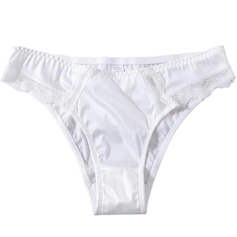 String triangle en soie satin pour femmes