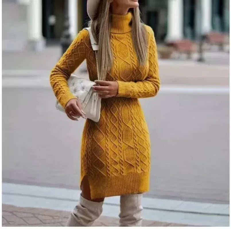 Robe pull à manches longues pour femmes