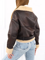Manteau en fausse fourrure d'agneau pour femmes