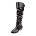 Bottes en cuir à talon pour femmes