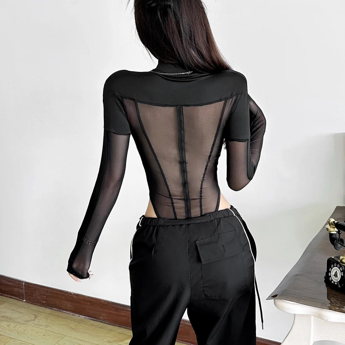 Body transparente pour femmes
