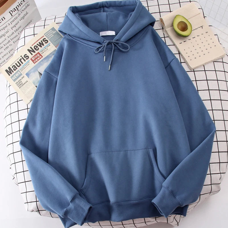 Sweat à Capuche Uni Femme – Style Décontracté
