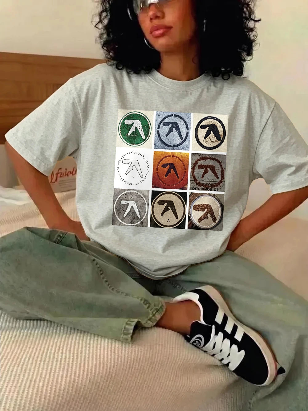 T-shirts imprimés rétro en coton pour femmes