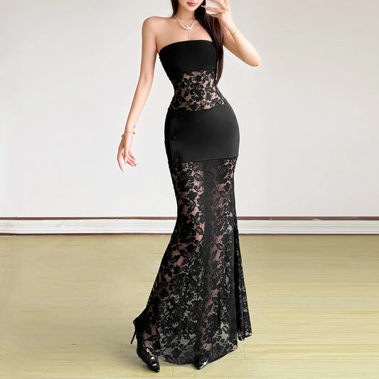 Robe Moulante Bustier Femme – Dentelle