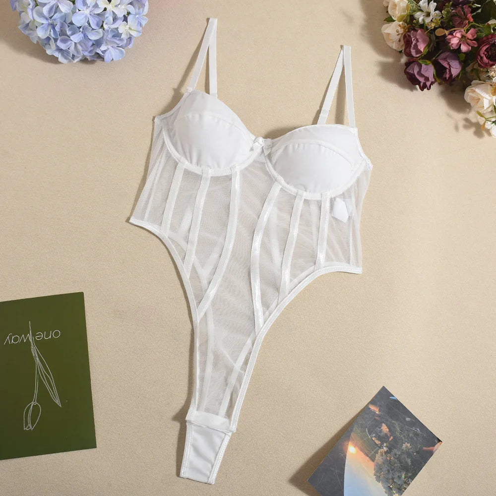 Body à col en V et maille pour femmes