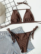Ensemble maillot de bain deux pièces à bretelles pour femmes
