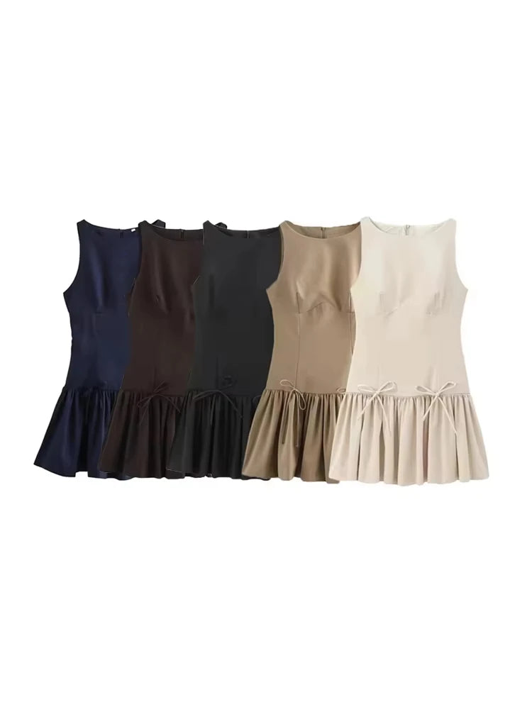 Robe courte à volants pour femmes