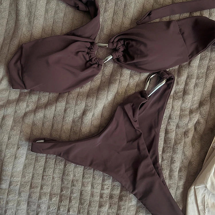 Maillots de bain deux pièce Push Up taille basse pour femmes