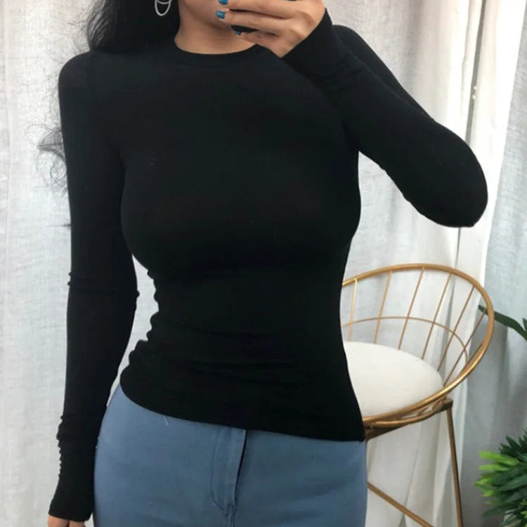 T-Shirt décontracté à manches longues pour femmes