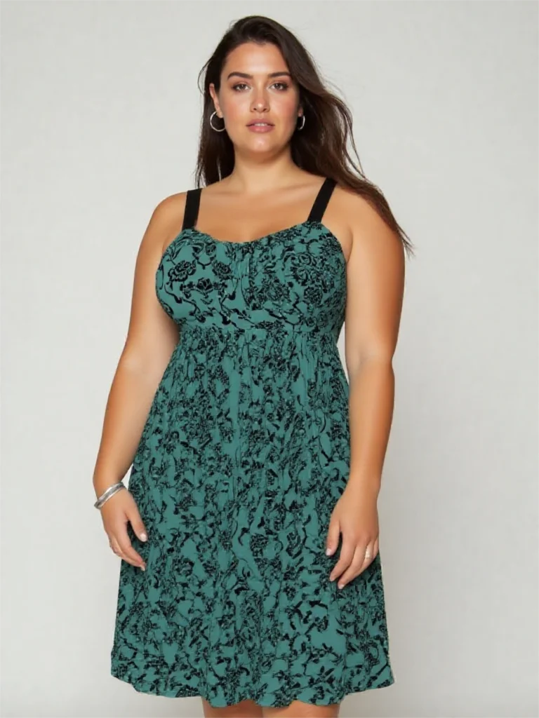 Robe en maille superposée à fleurs vintage pour femmes