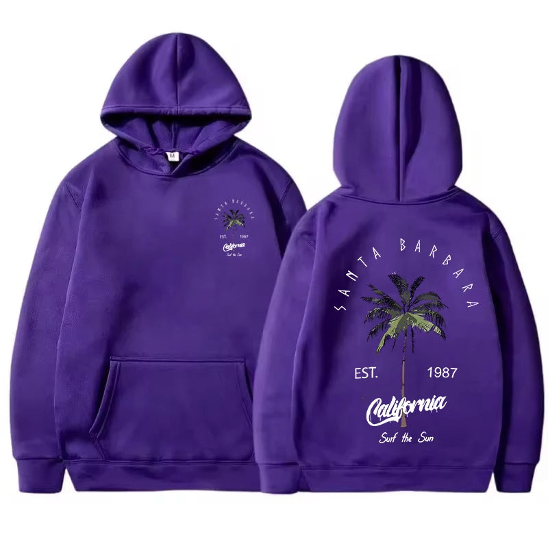 Sweats à capuche College Samta Barbara California pour femmes
