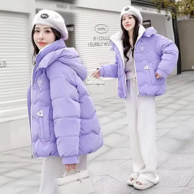 Vestes courtes rembourrées en coton pour femme