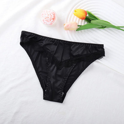 Culotte Femme – Tissu Soyeux et Bordure Dentelle