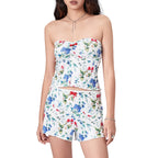 Pyjama 2 pièces imprimé crâne Kawaii vintage pour femmes