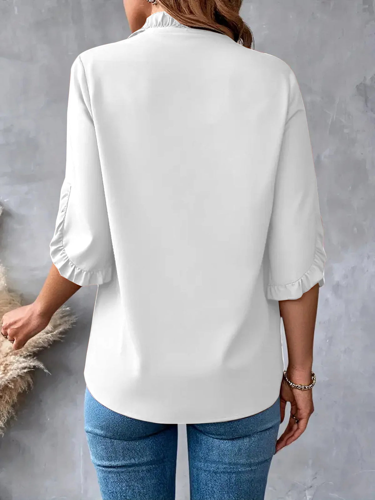 Chemisier Femme – Mousseline, Manches Courtes et Col V