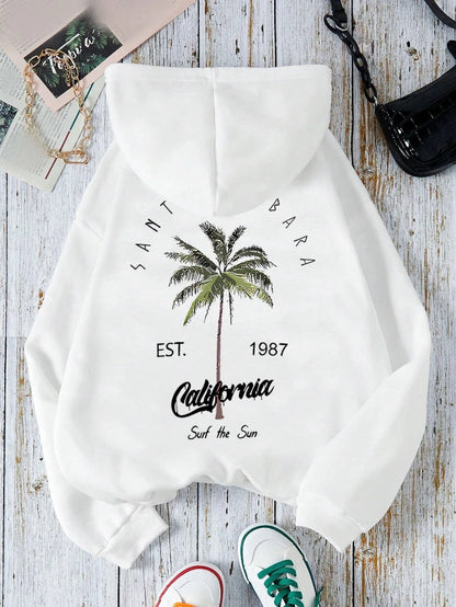 Sweat à Capuche Femme – Imprimé College Santa Barbara