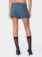 Mini jupe en jean pour femme