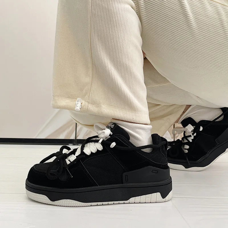 Baskets en maille à lacets pour femmes