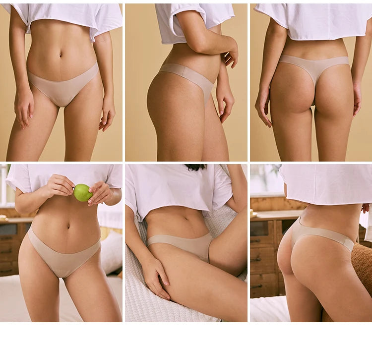 String sans couture taille basse pour femmes