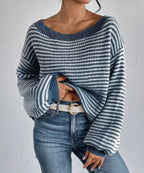 Pull rayé grande taille pour femmes