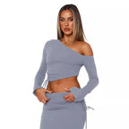 Ensemble robe longue et haut à manches longues pour femmes