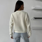 Gilet uni décontracté en maille pour femmes