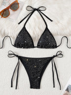 Ensemble maillot de bain deux pièces soutien-gorge push-up pour femmes